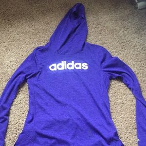 girls adidas purple long sleeve with hood